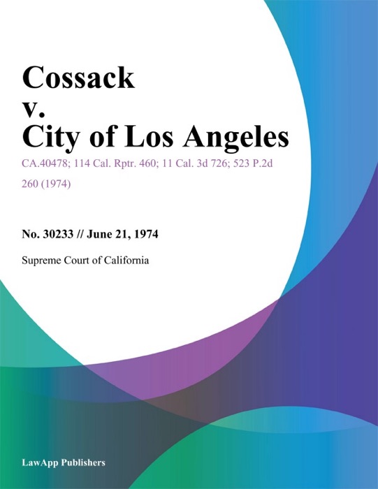 Cossack V. City Of Los Angeles