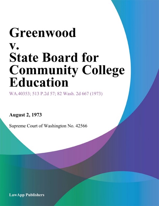 Greenwood v. State Board for Community College Education