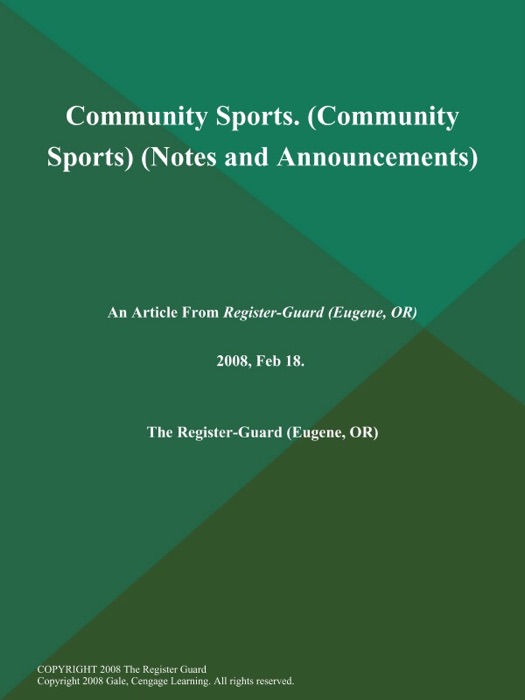 Community Sports (Community Sports) (Notes and Announcements)