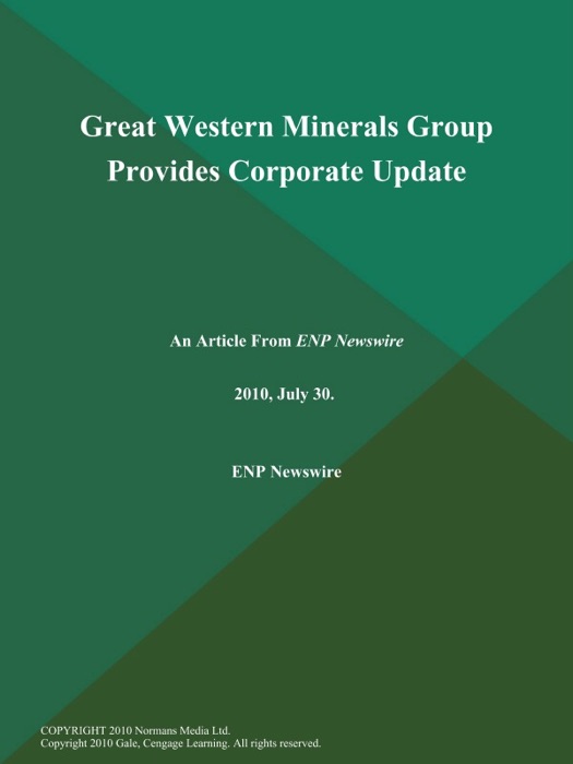 Great Western Minerals Group Provides Corporate Update