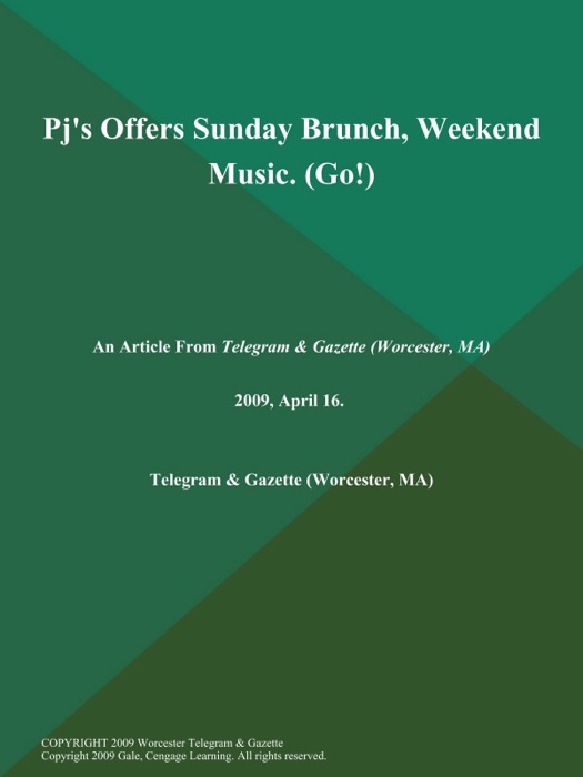 Pj's Offers Sunday Brunch, Weekend Music (Go!)