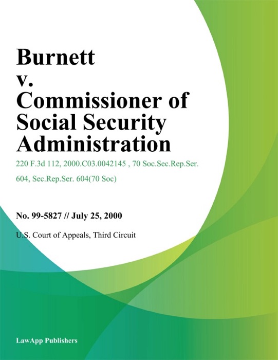 Burnett v. Commissioner of Social Security Administration