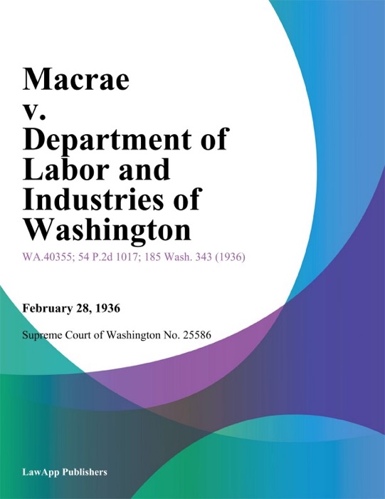 Macrae v. Department of Labor and Industries of Washington