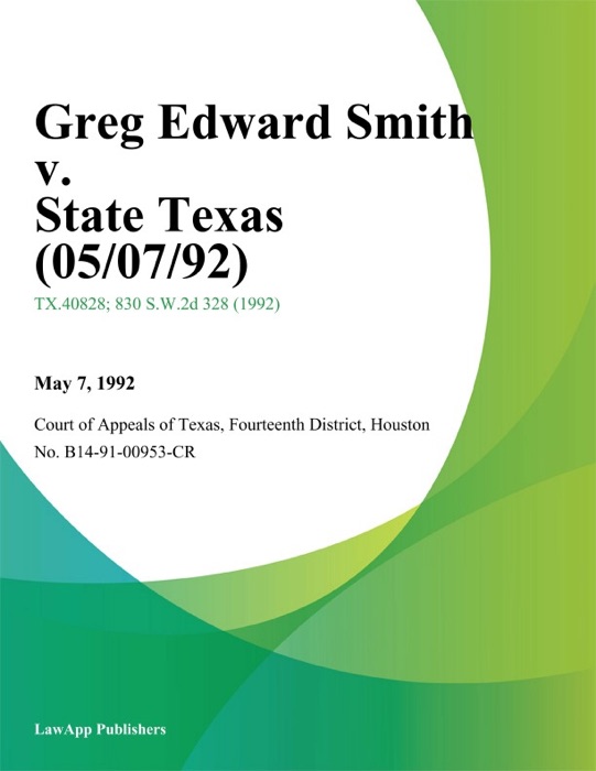 Greg Edward Smith v. State Texas