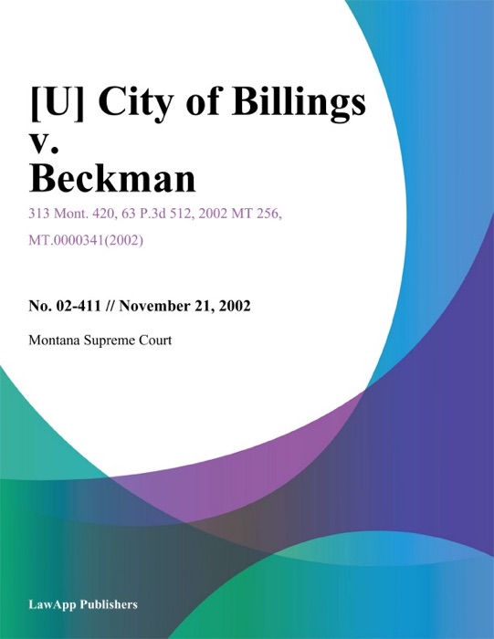 City of Billings v. Beckman