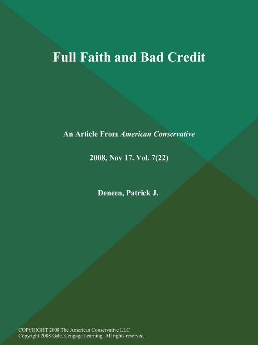 Full Faith and Bad Credit