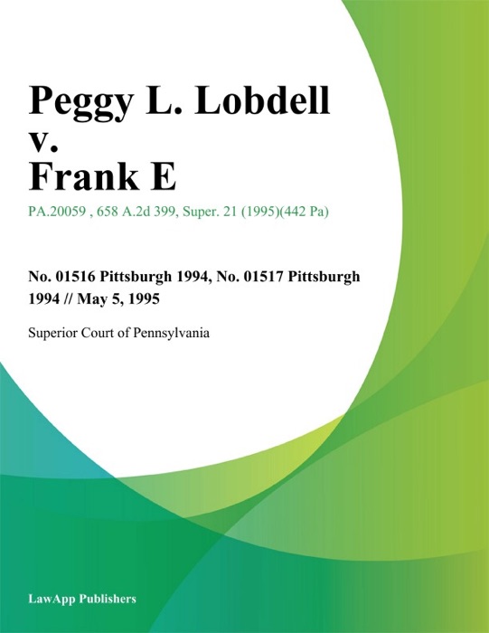 Peggy L. Lobdell v. Frank E.