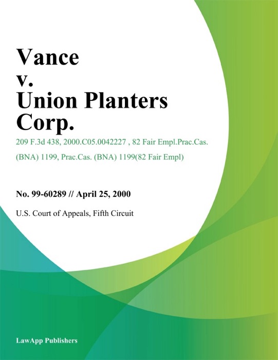 Vance v. Union Planters Corp.