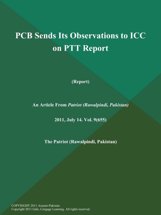 PCB Sends Its Observations to ICC on PTT Report (Report)