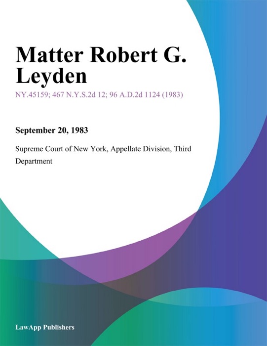 Matter Robert G. Leyden