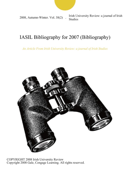 IASIL Bibliography for 2007 (Bibliography)