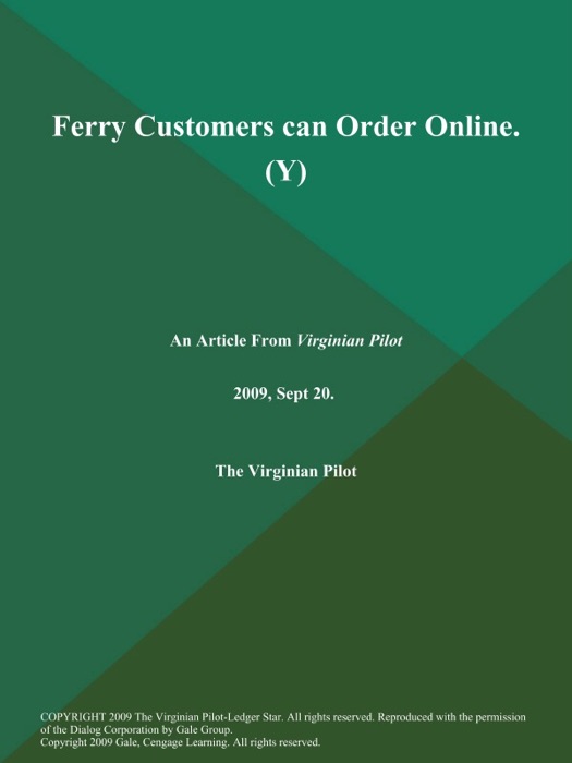 Ferry Customers can Order Online (Y)
