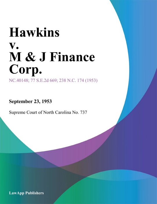 Hawkins v. M & J Finance Corp.