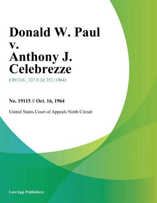 Donald W. Paul v. Anthony J. Celebrezze