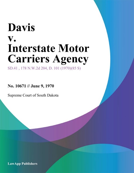 Davis v. Interstate Motor Carriers Agency