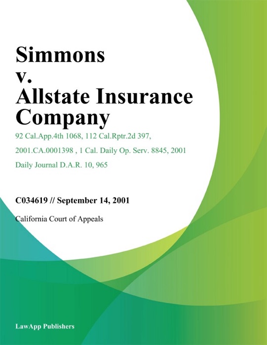 Simmons v. Allstate Insurance Company