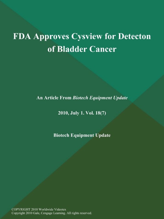 FDA Approves Cysview for Detecton of Bladder Cancer