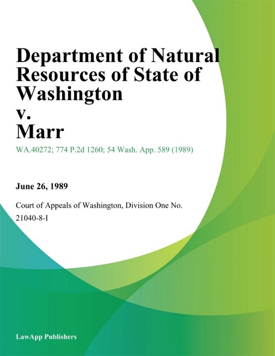 Department Of Natural Resources Of State Of Washington V. Marr