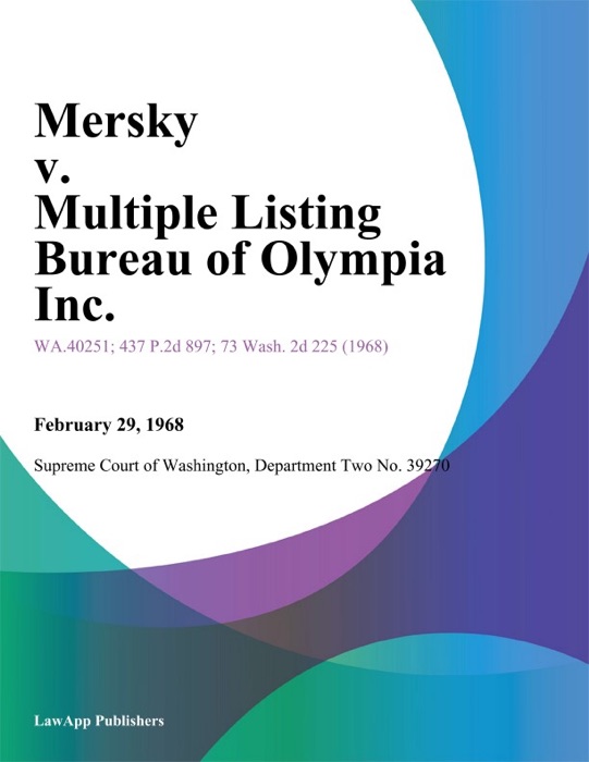 Mersky V. Multiple Listing Bureau Of Olympia Inc.