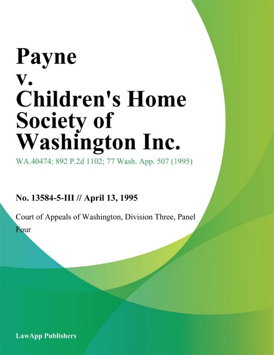 Payne V. Children's Home Society Of Washington Inc.