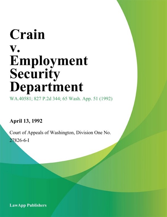 Crain v. Employment Security Department