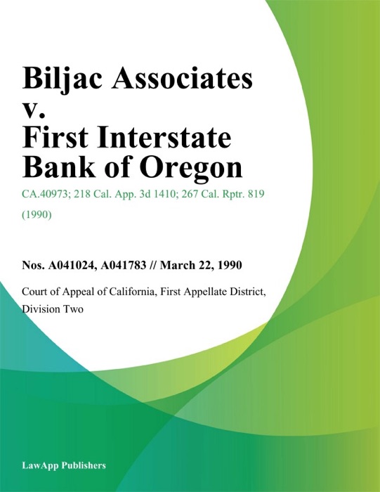 Biljac Associates V. First Interstate Bank Of Oregon