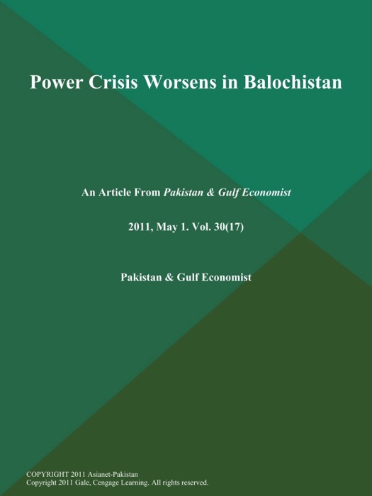 Power Crisis Worsens in Balochistan