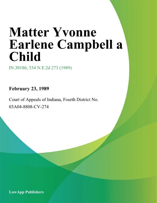 Matter Yvonne Earlene Campbell a Child