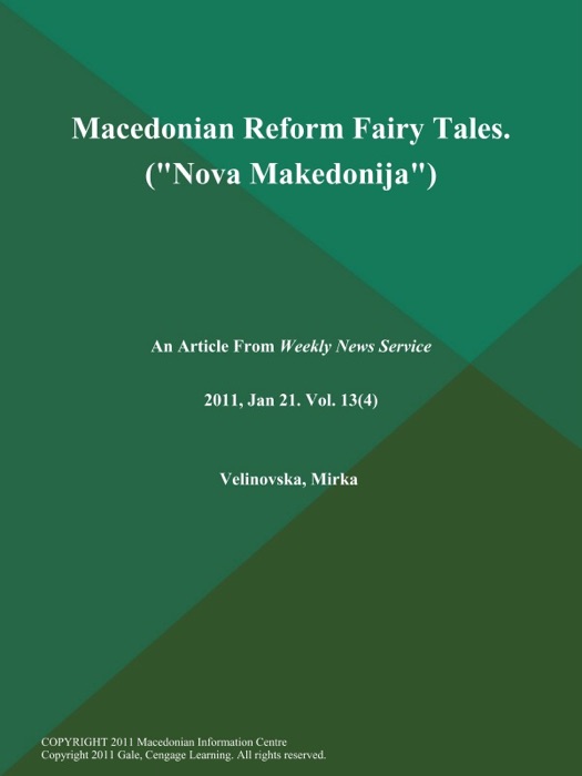 Macedonian Reform Fairy Tales (