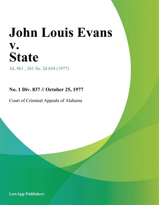 John Louis Evans v. State