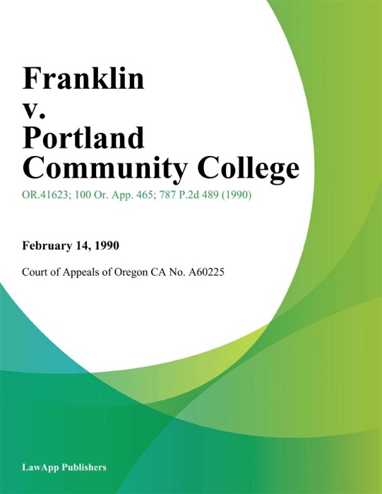 Franklin V. Portland Community College