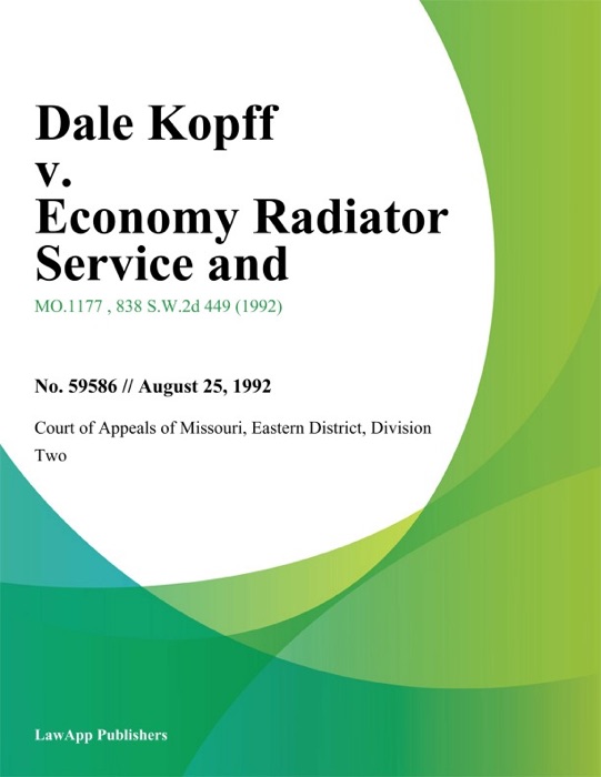 Dale Kopff v. Economy Radiator Service and