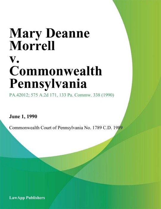 Mary Deanne Morrell v. Commonwealth Pennsylvania
