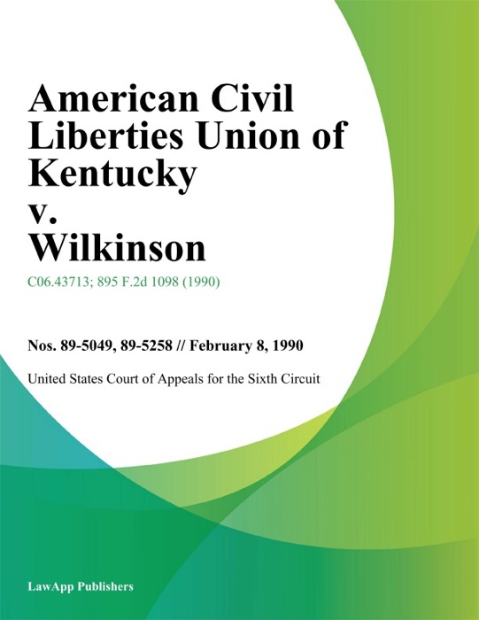 American Civil Liberties Union Of Kentucky V. Wilkinson