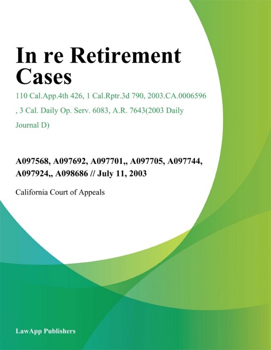 In Re Retirement Cases