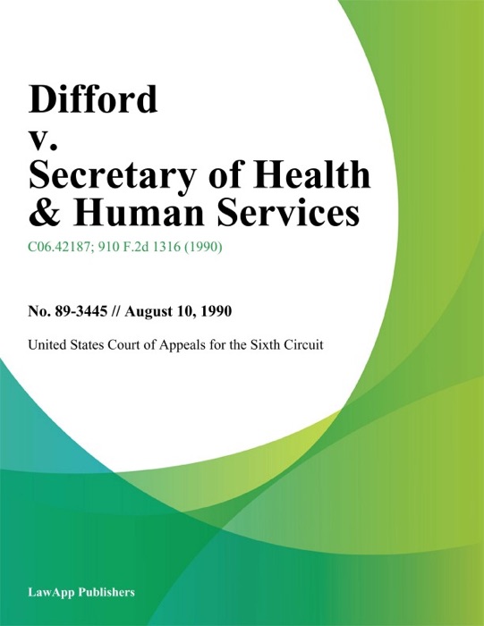 Difford v. Secretary of Health & Human Services