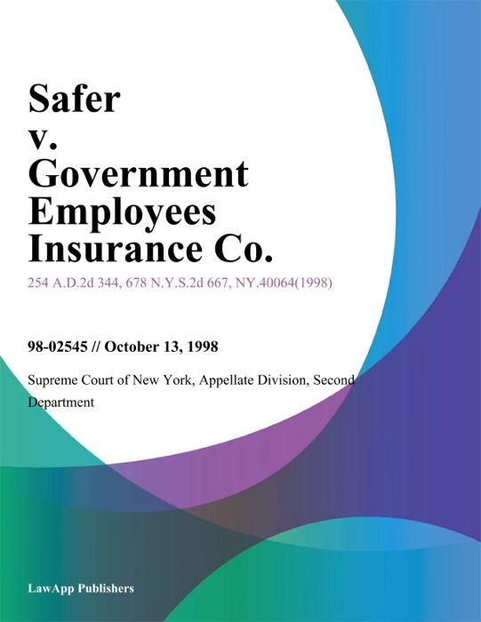 Safer v. Government Employees Insurance Co.