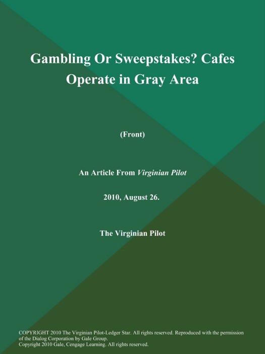 Gambling Or Sweepstakes? Cafes Operate in Gray Area (Front)