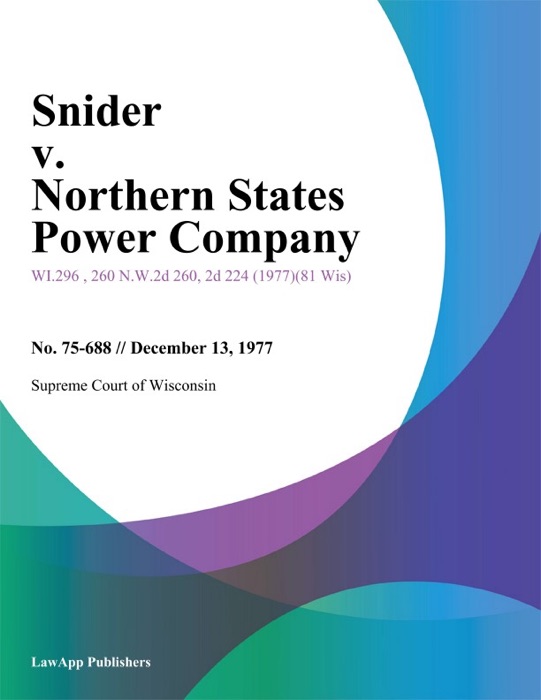 Snider v. Northern States Power Company
