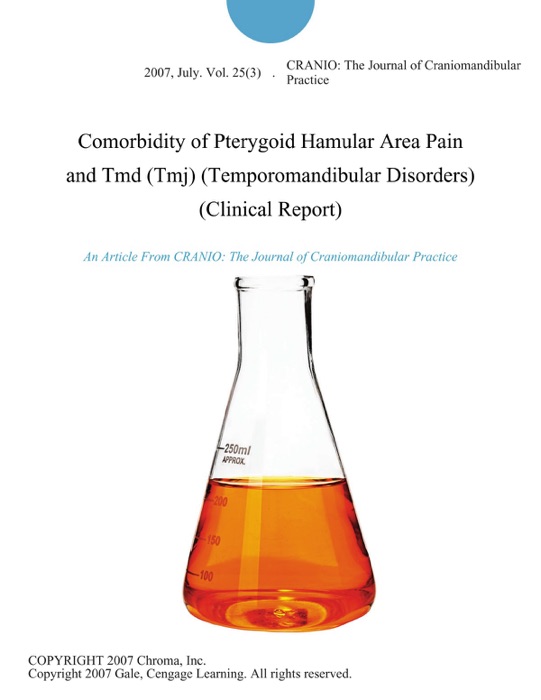 Comorbidity of Pterygoid Hamular Area Pain and Tmd (Tmj) (Temporomandibular Disorders) (Clinical Report)