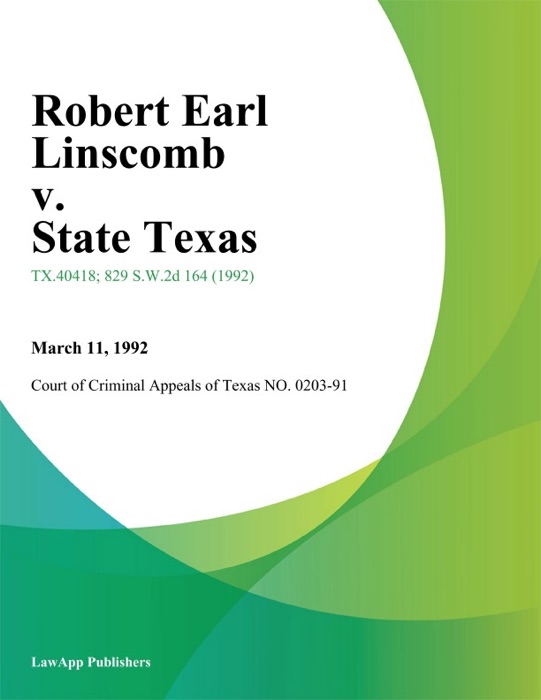 Robert Earl Linscomb v. State Texas