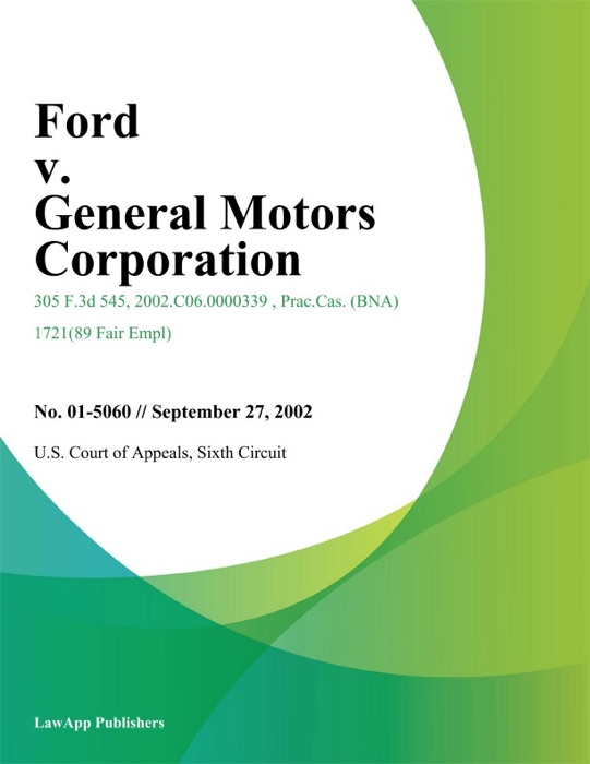 Ford V. General Motors Corporation