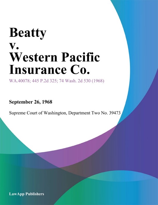 Beatty V. Western Pacific Insurance Co.