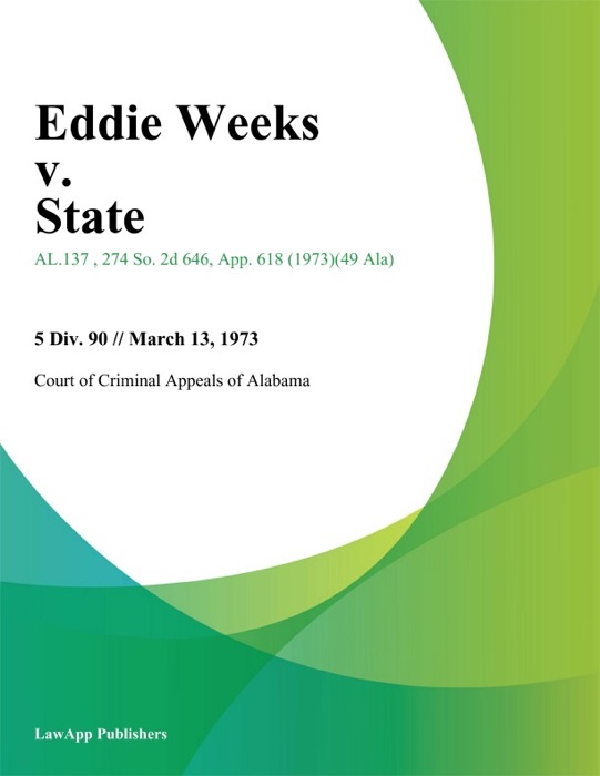 Eddie Weeks v. State