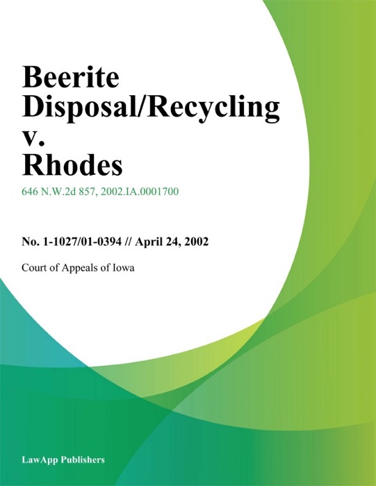 Beerite Disposal/Recycling v. Rhodes