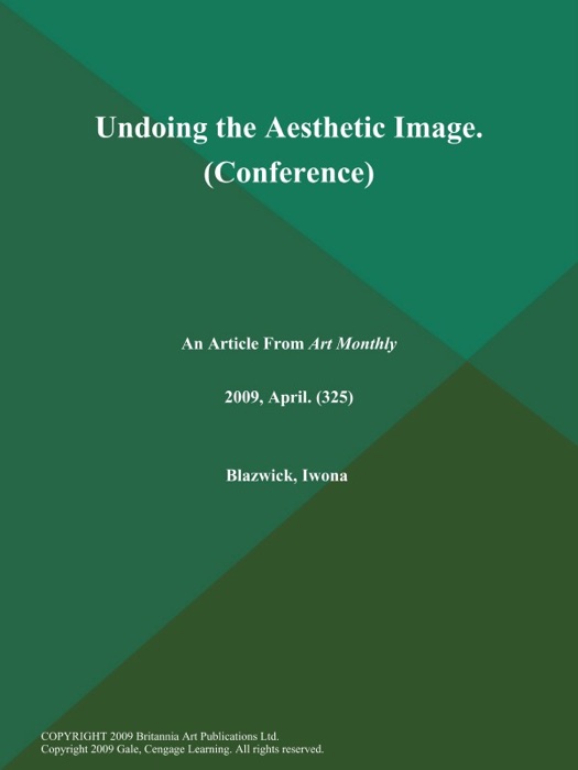 Undoing the Aesthetic Image (Conference)
