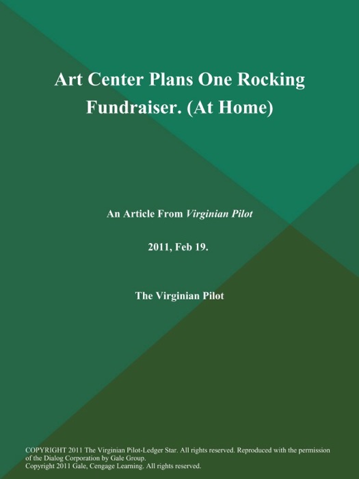 Art Center Plans One Rocking Fundraiser (At Home)