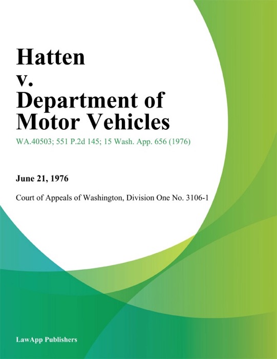 Hatten v. Department of Motor Vehicles