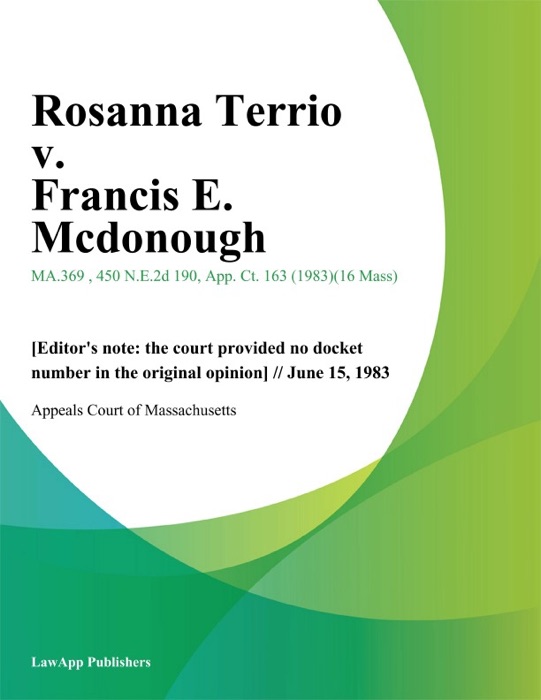 Rosanna Terrio v. Francis E. Mcdonough