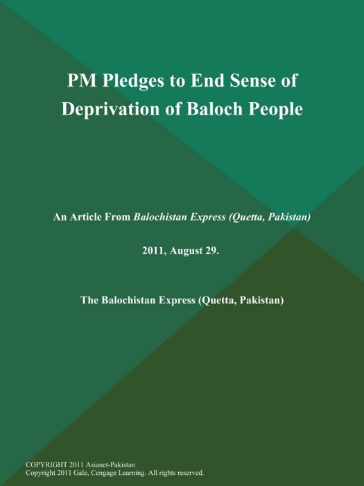 PM Pledges to End Sense of Deprivation of Baloch People